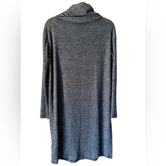 Gap women’s Heather Blue Cowl Neck Knit Sweater Dress size small long sleeve - Picture 2 of 4
